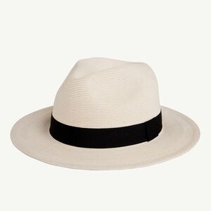 Pineapple & Star Cream Fedora Hat with Black Band